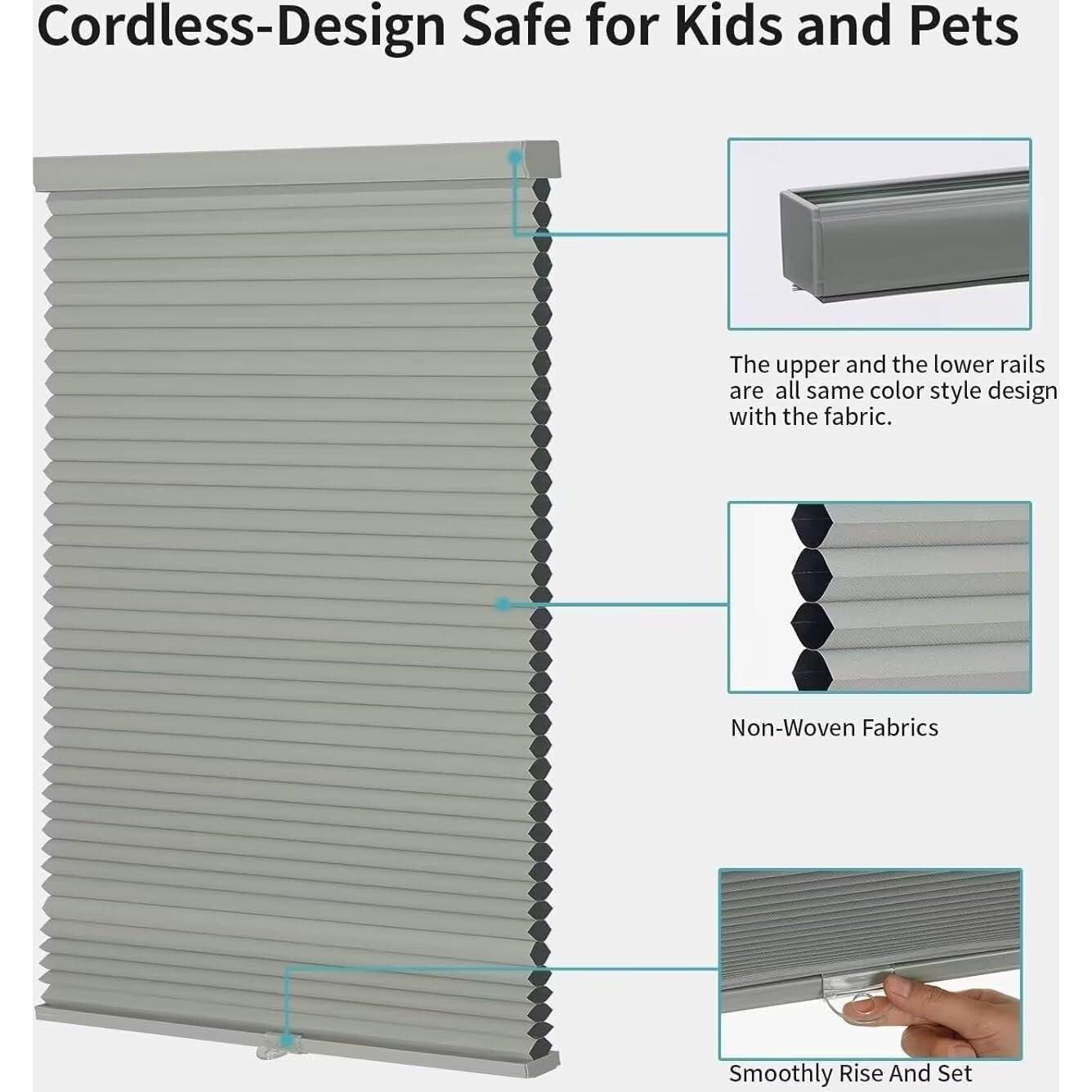 Cortinas Celulares Blackout MYshade 149.86x182.88 cm Gris