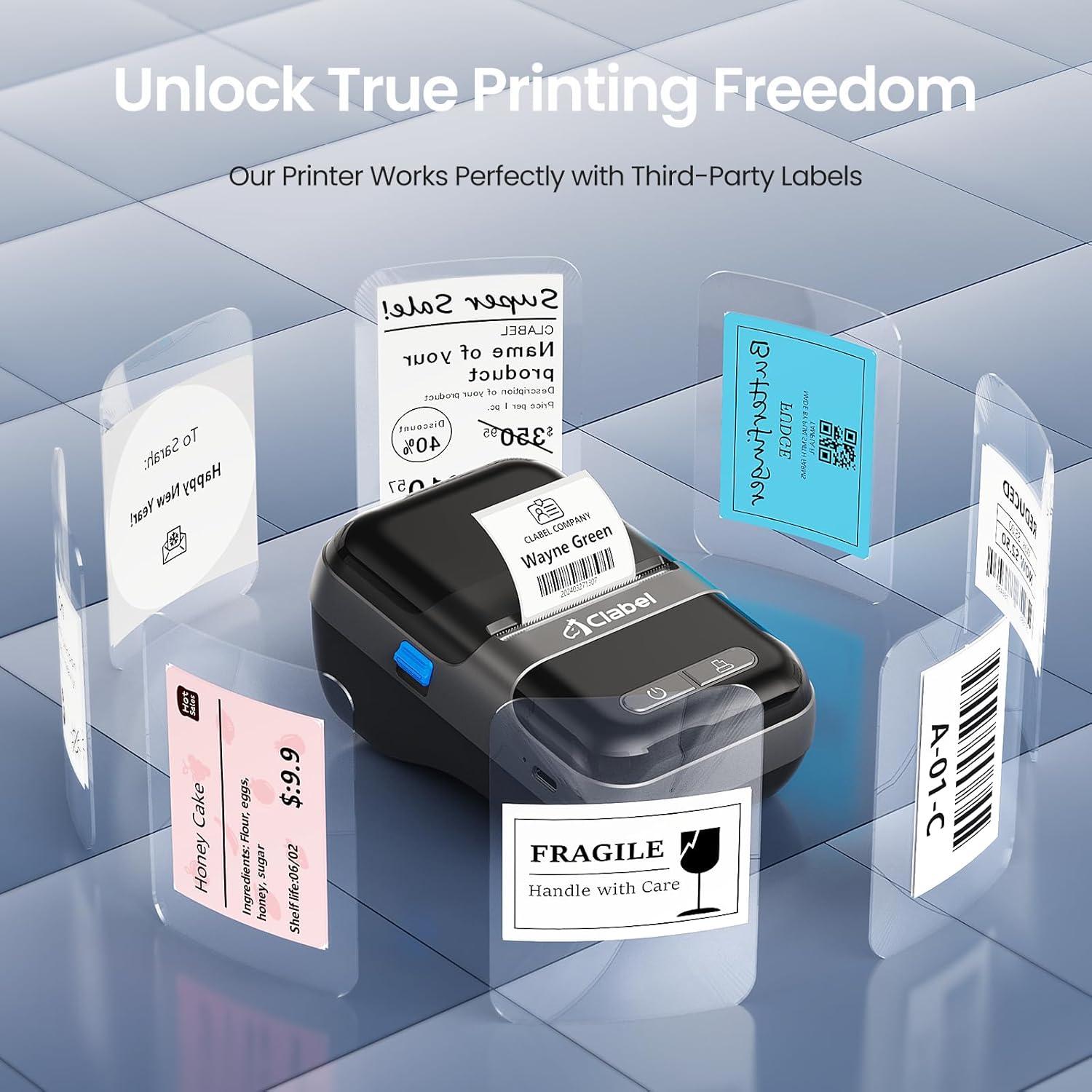 Impresora de Etiquetas CLABEL 220B Térmica Bluetooth 2" Sin Tinta