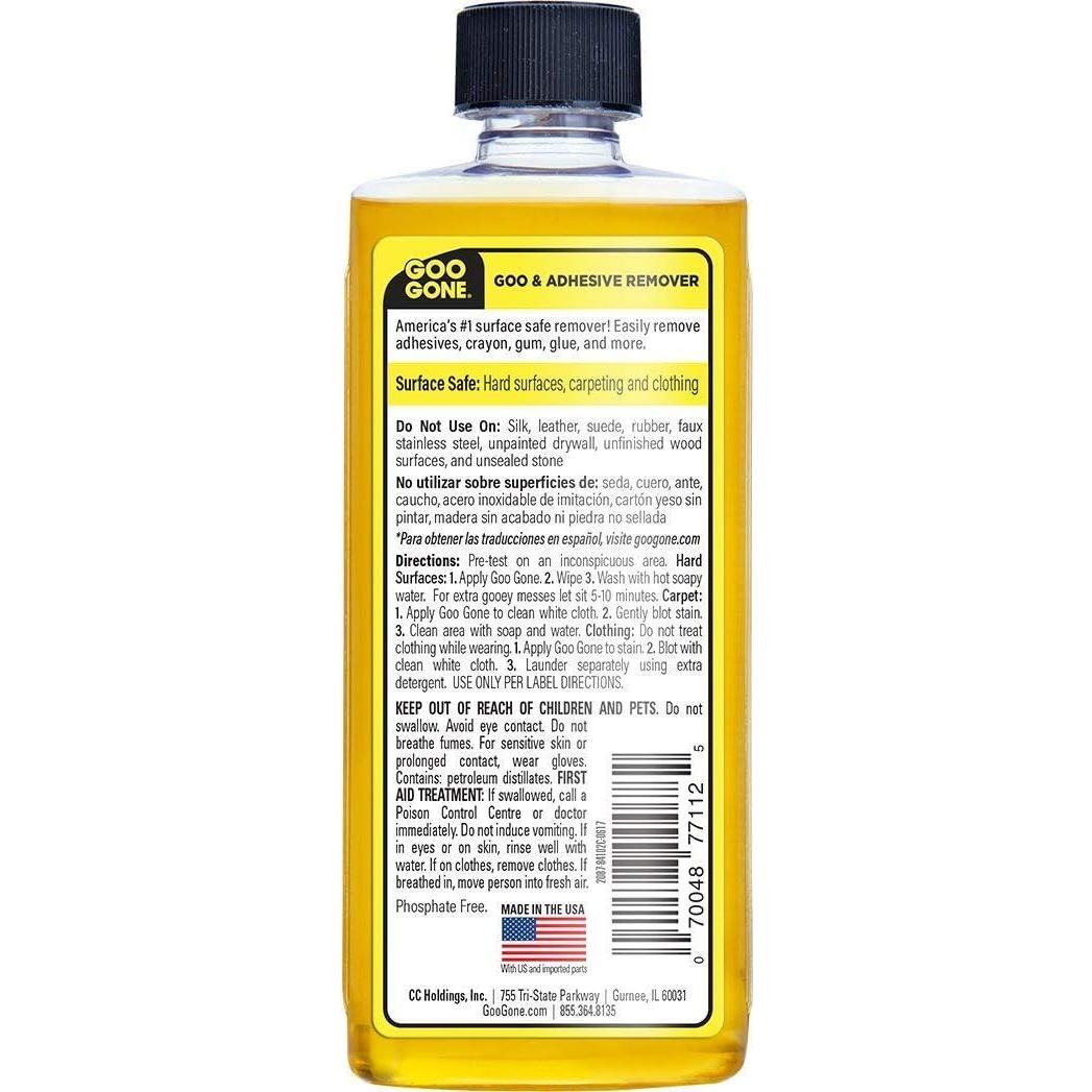 Goo Gone Original 236.6 ml - Removedor de Adhesivos Seguro - Paquete de 2