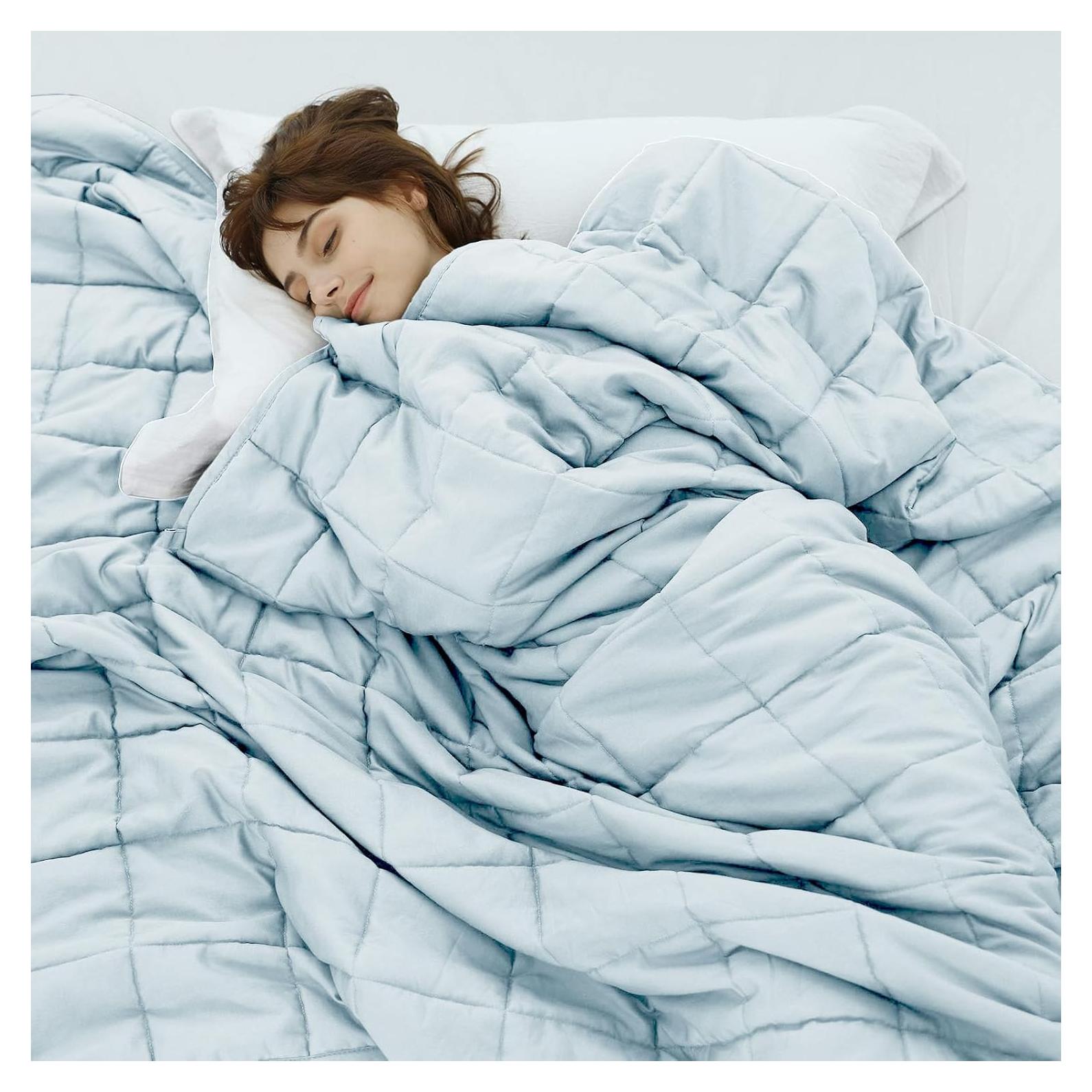 Manta con peso Weighted Idea 6.8 kg 121.9x182.9 cm Azul