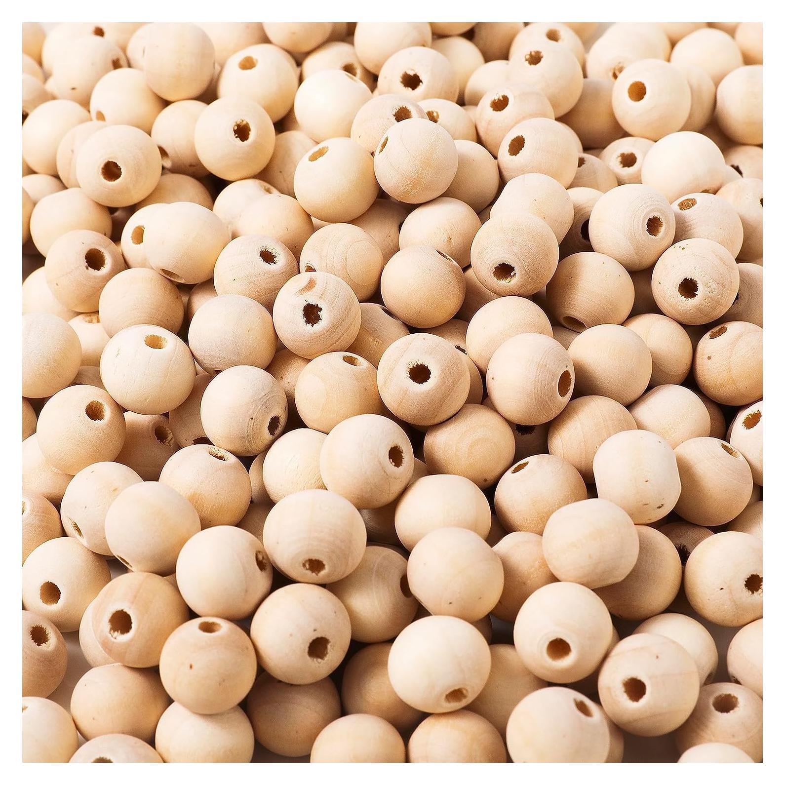 1000 Perlas de Madera Natural 6mm Pojah para Manualidades DIY