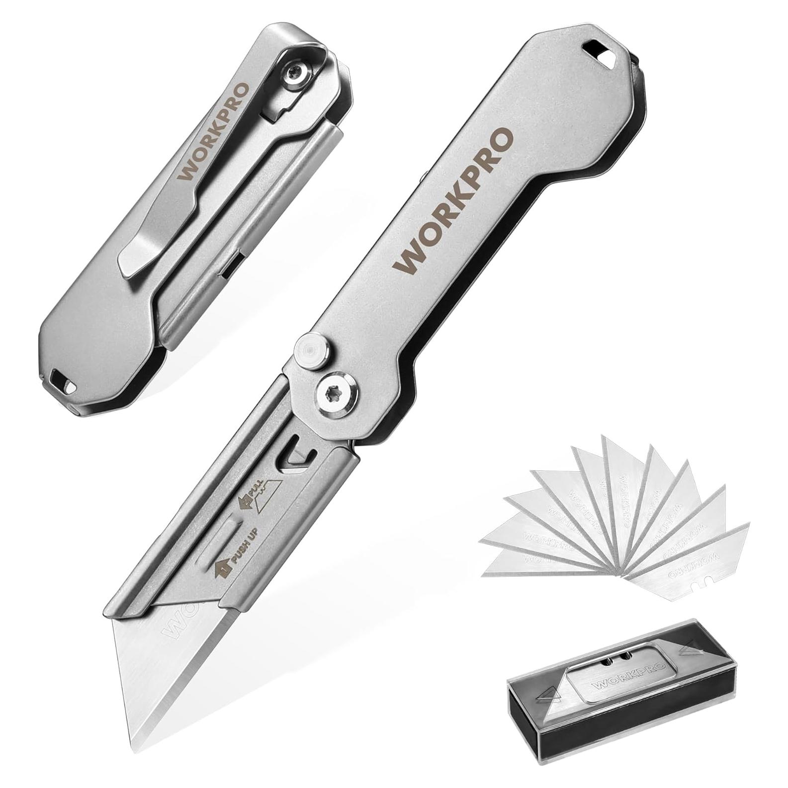 Cuchillas de Corte WORKPRO 3 Piezas + 10 Cuchillas