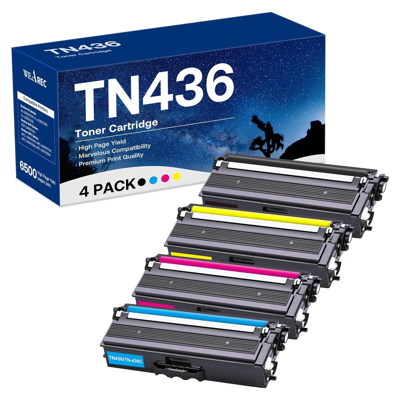 Cartucho de Tóner Compatible WEAREC TN436 4Pack para Brother