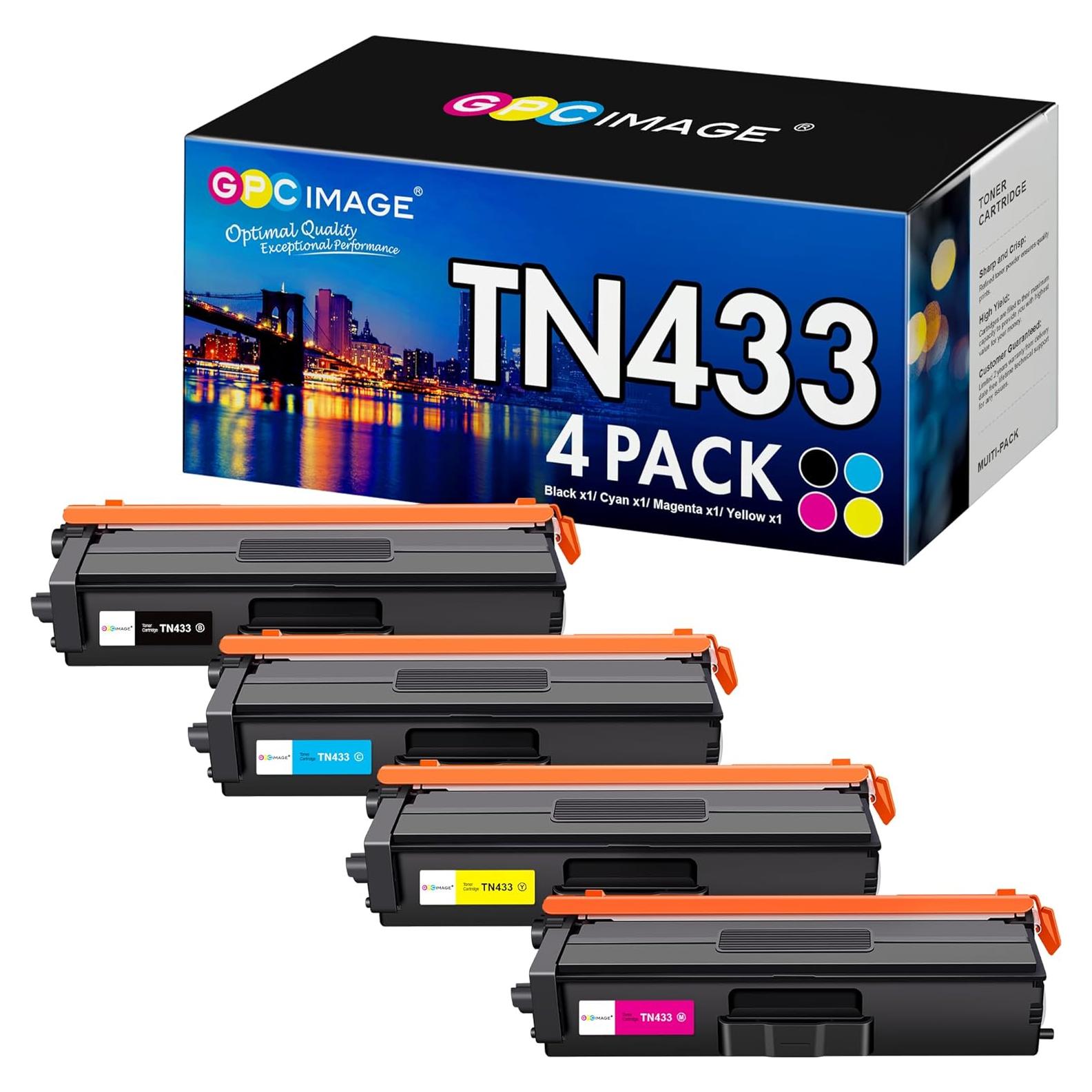 Cartucho de Tóner GPC Image TN433 Compatible Brother - 4 Pack