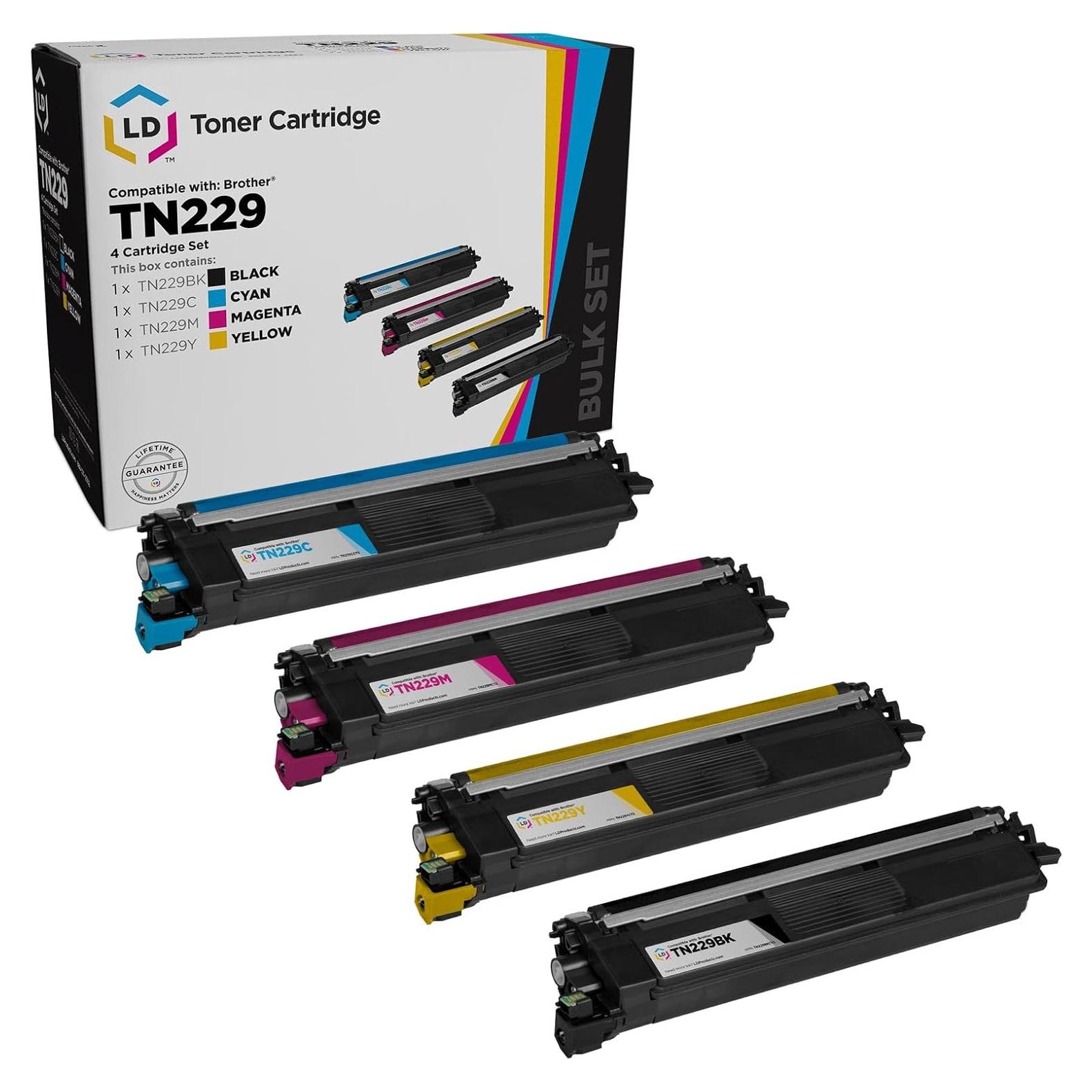Cartucho de Tóner Compatible LD TN229 para Brother - 4 Piezas