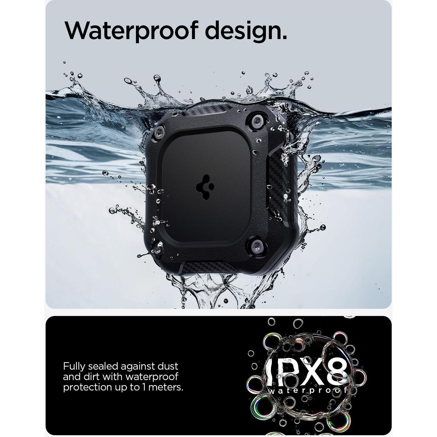 Funda Impermeable Spigen Tough Armor para AirTag - Negro