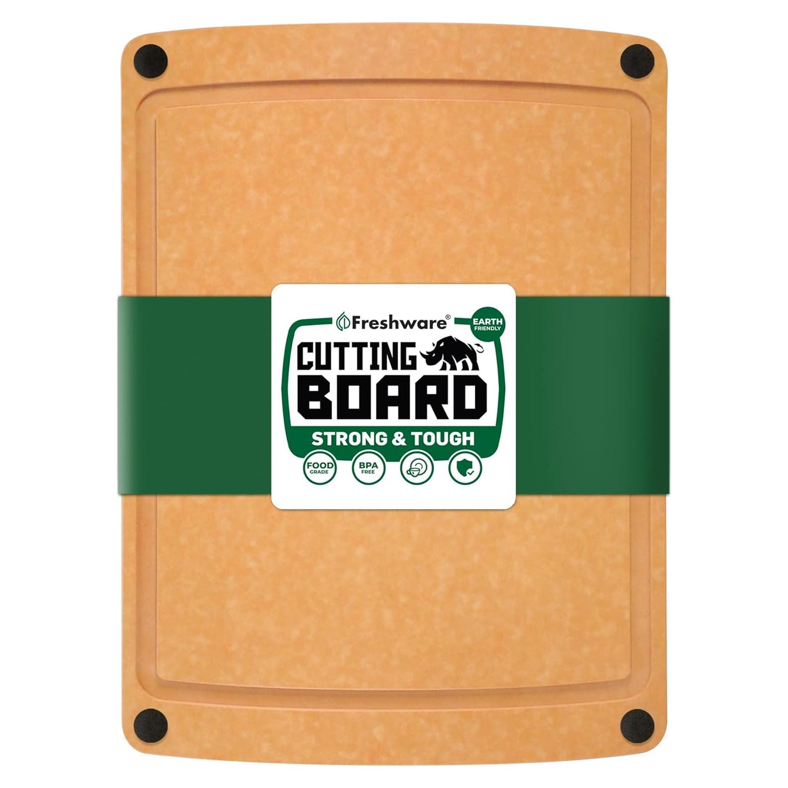 Tabla de Cortar de Madera Freshware 37.1x27.9cm con Surco