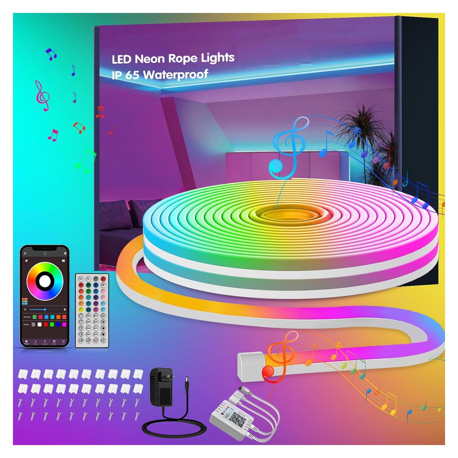 Tira LED Neon RGB 10m Ledagic con Control Remoto y App