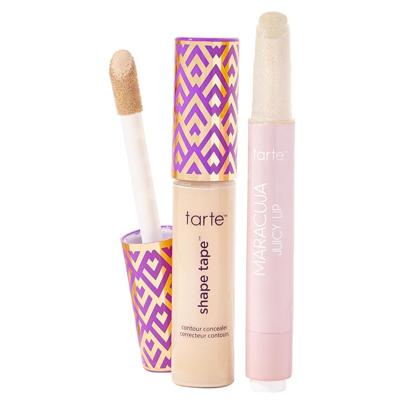 Duo Corrector Tarte Shape Tape 12N Justo Neutro y Labial Maracuyá