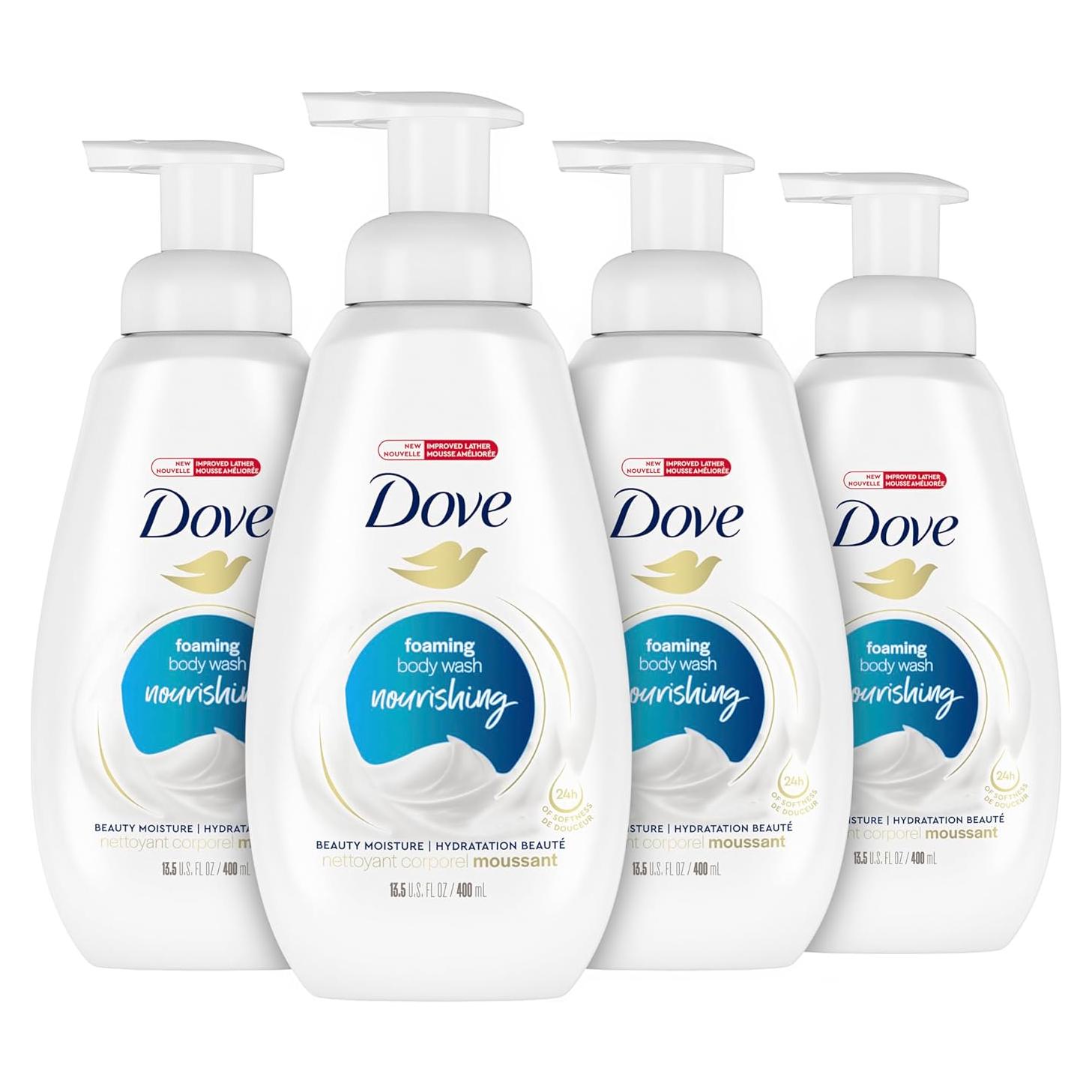 Jabón Corporal Espumoso Dove Hidratación Profunda 4x399.5ml