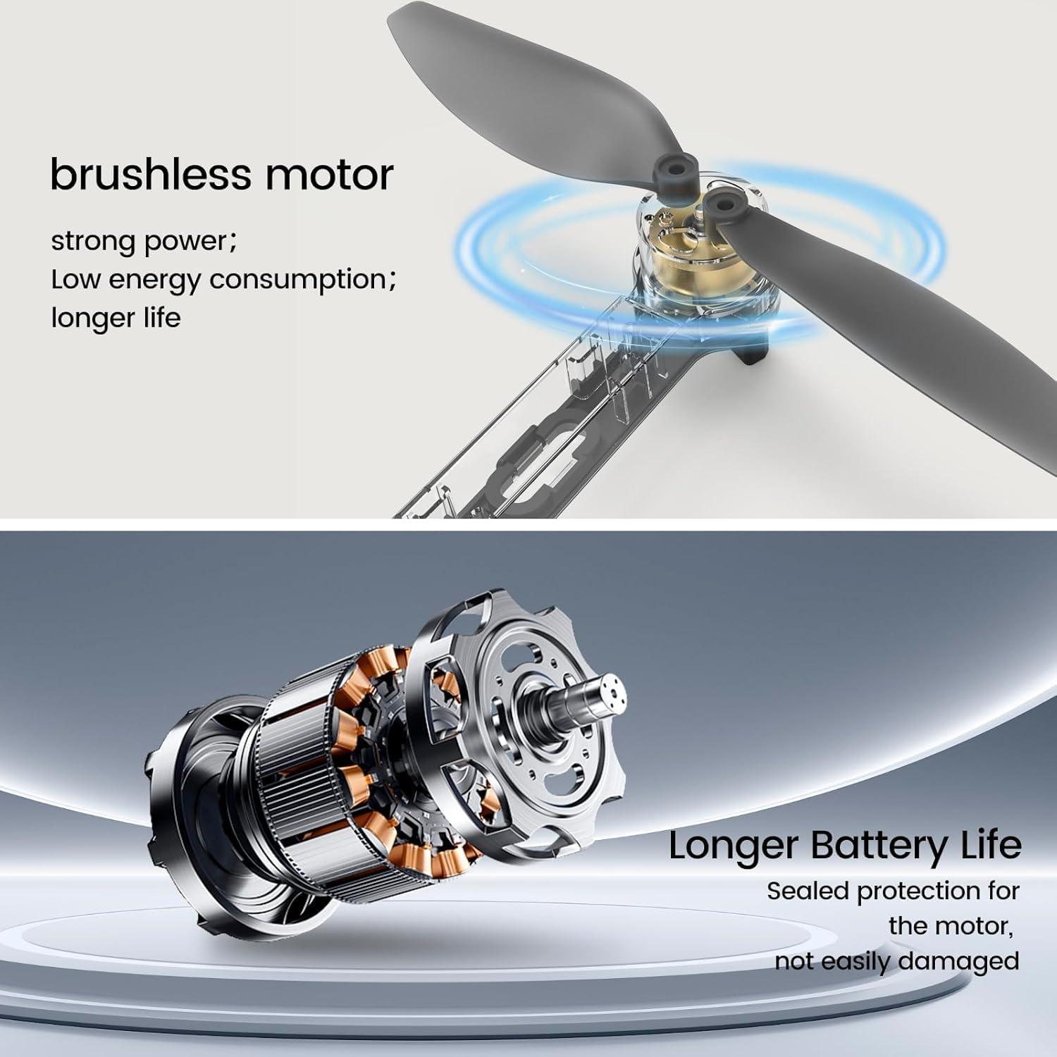 Drone TizzyToy MT002 4K con Cámara Ajustable y 40min Vuelo