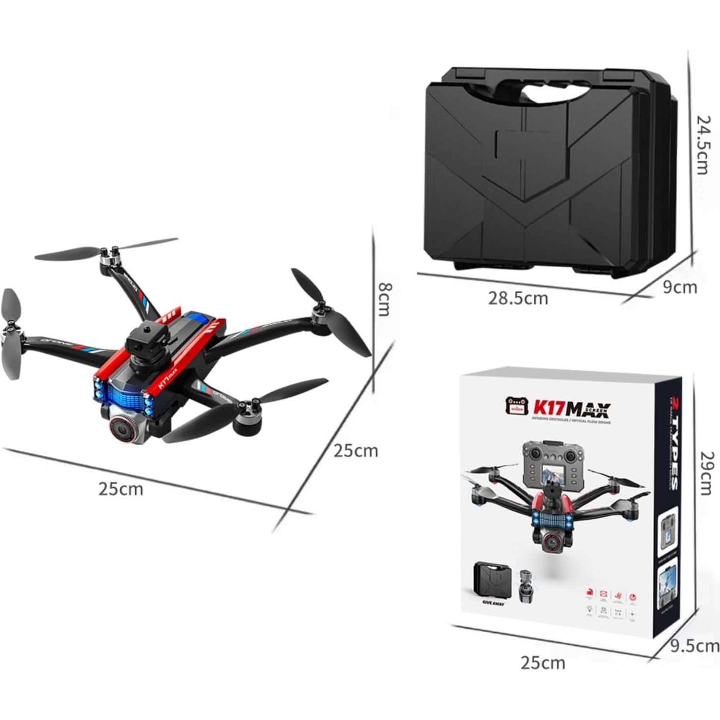 Dron EcuFlyAi K17MAX RC para Niños 1080P con 2 Baterías