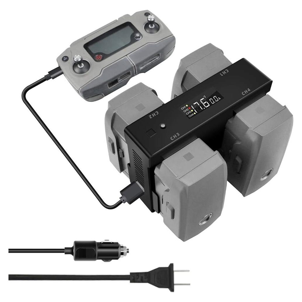 Cargador 5 en 1 Hanatora para Baterías DJI Mavic 2 Pro/Zoom