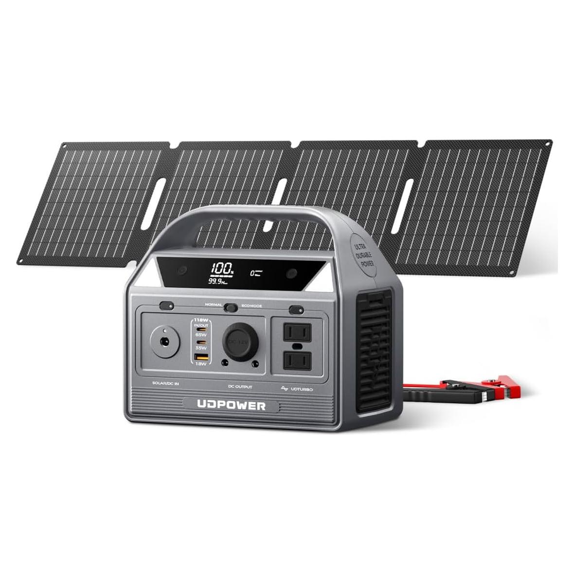 Generador Solar Portátil UDPOWER C400 + Panel Solar 40W