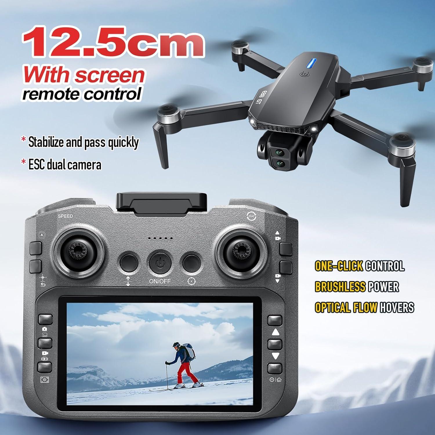 Drone E88 GT QAONIE con cámara HD y 2 baterías