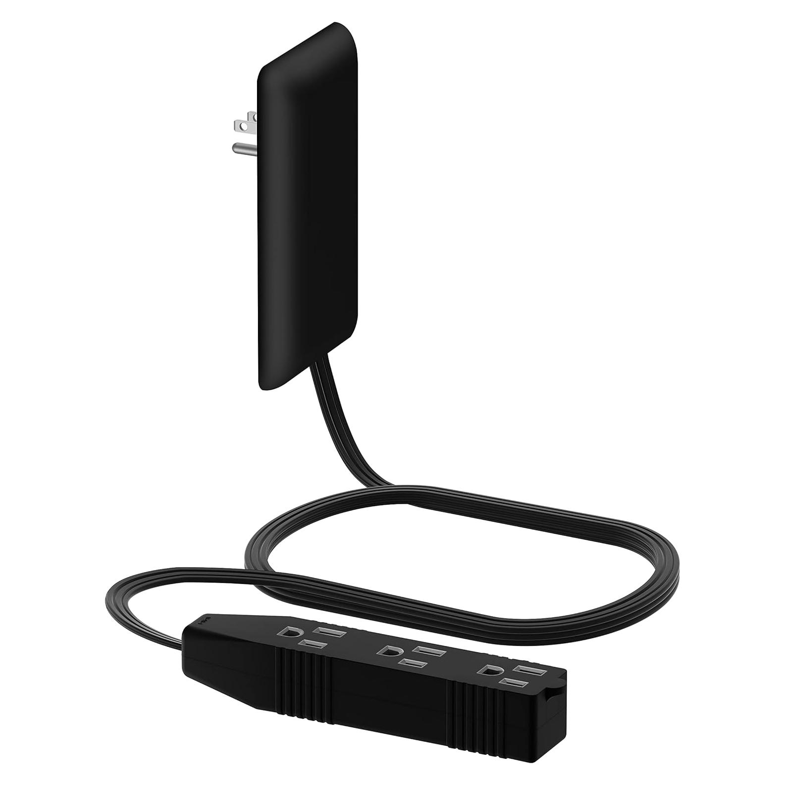 Extensor de Salida LIDER 3 Receptáculos 0.91m Negro