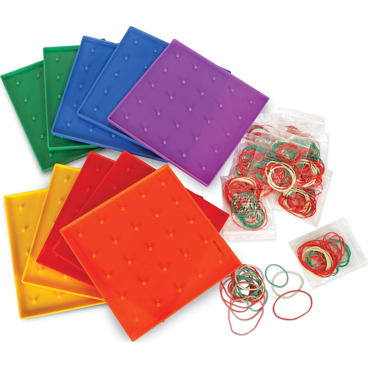 Set de 10 Geoboards Learning Resources 18.4 cm para Niños 5+