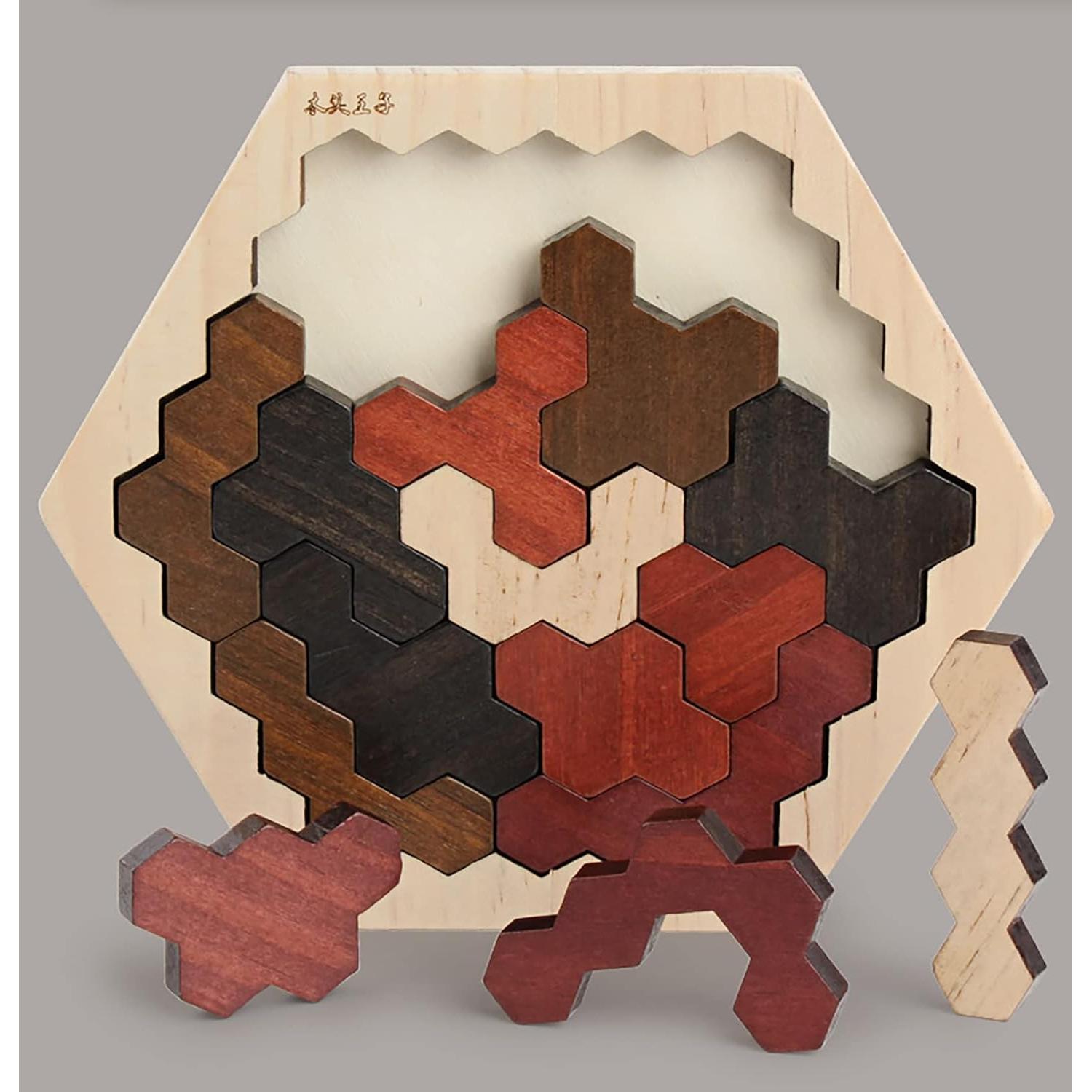 Rompecabezas Tangram de Madera AHYUAN 18.5x16 cm Educativo