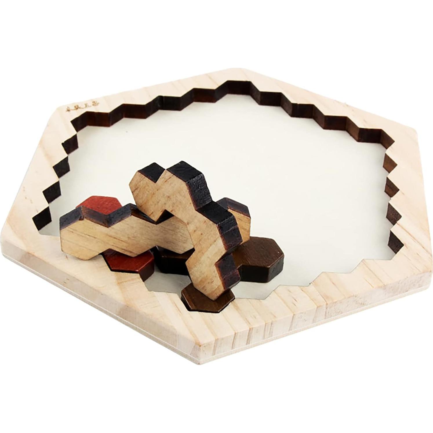 Rompecabezas Tangram de Madera AHYUAN 18.5x16 cm Educativo