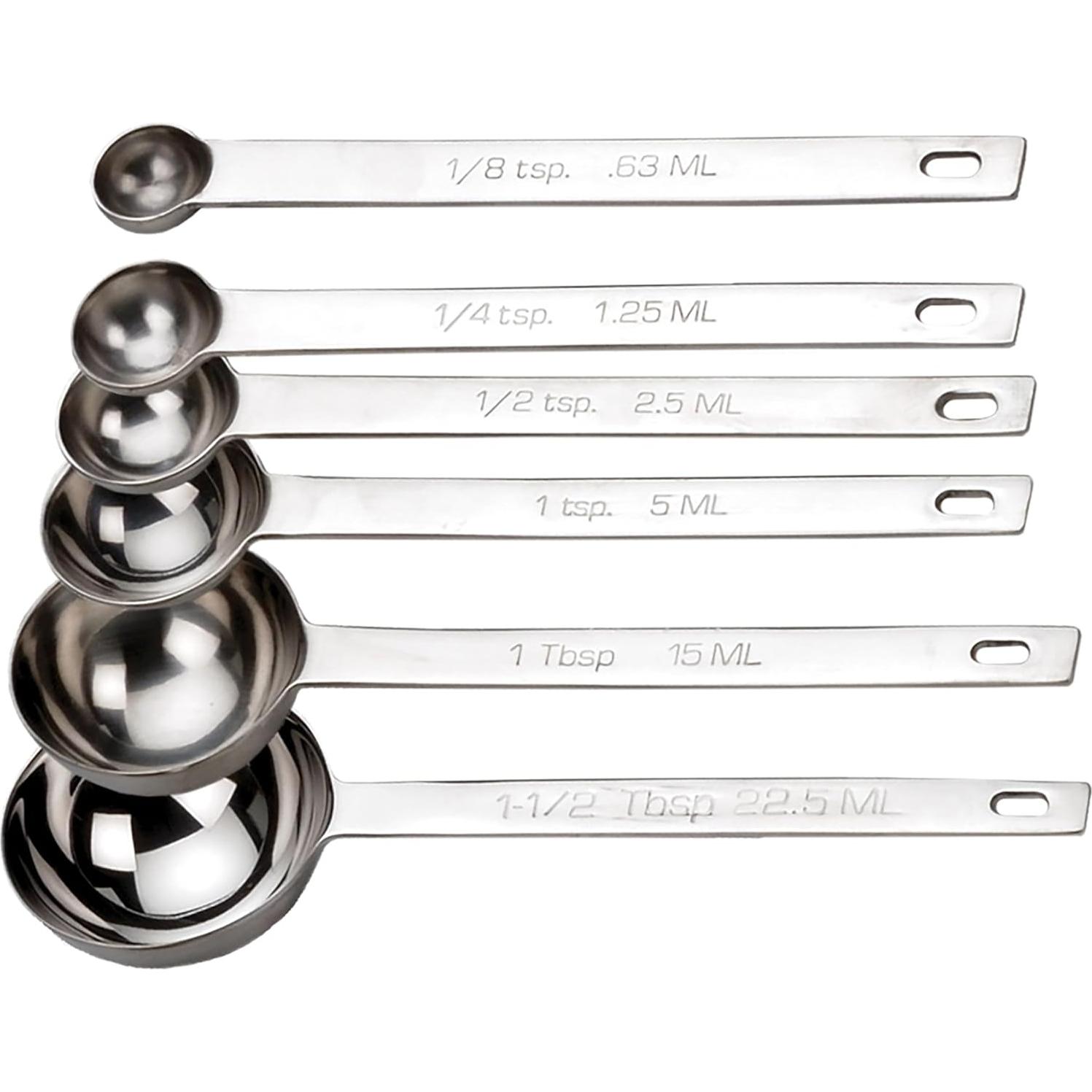 Cucharas Medidoras RSVP Internacional Acero Inoxidable 0.125 Cucharadita