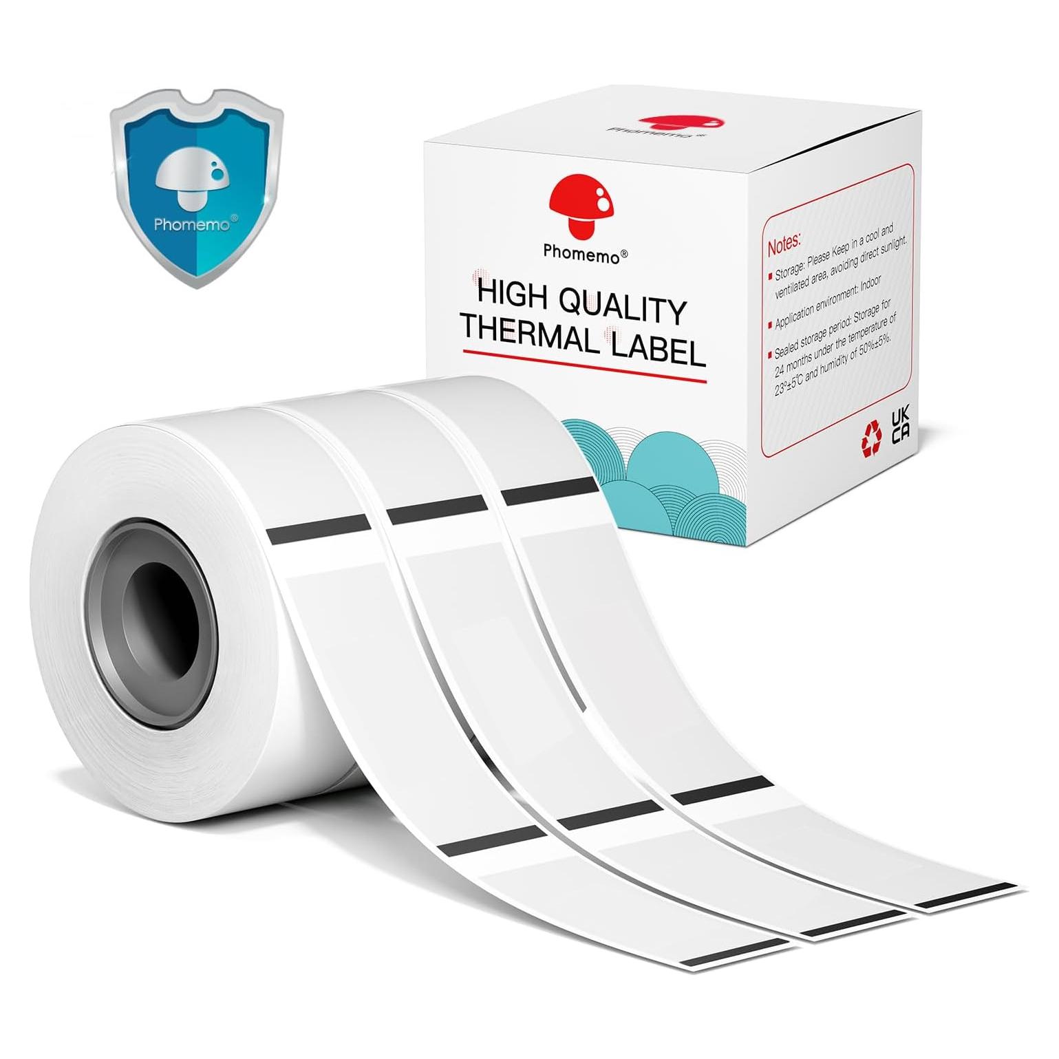 Etiquetas Transparentes Phomemo D30 14x30mm Paquete de 3