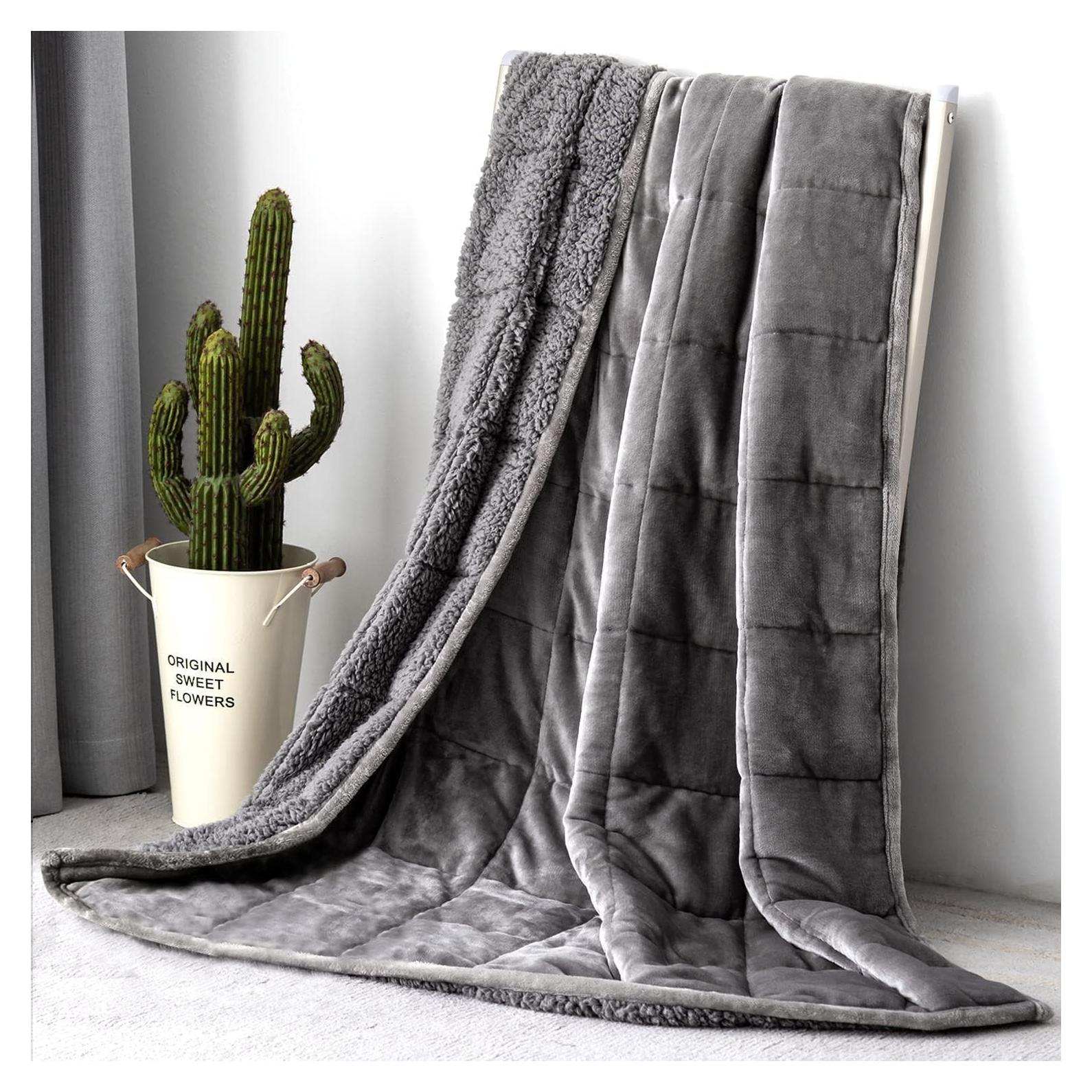 Manta con peso Topblan 5.4kg 122x183cm Gris Sherpa