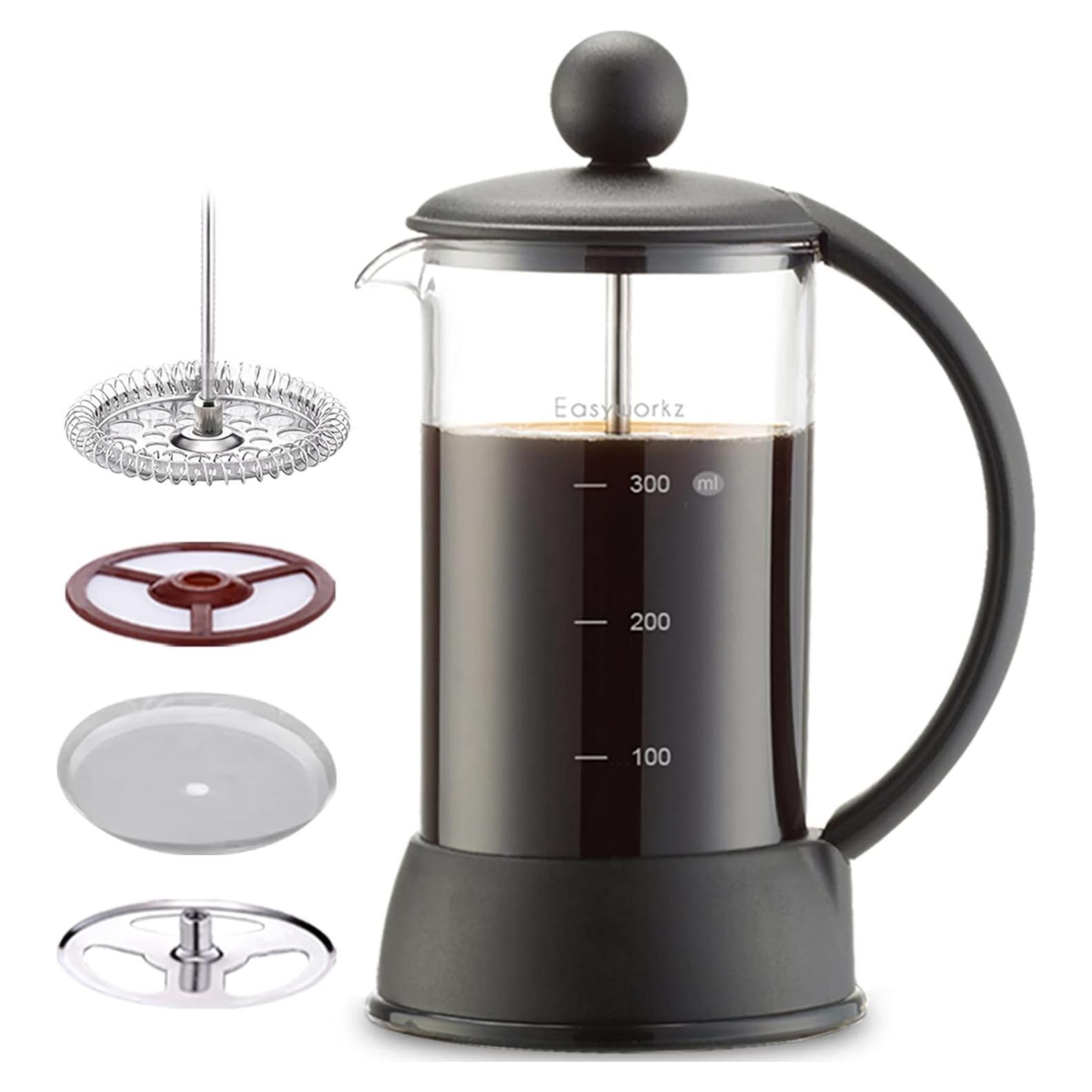 Cafetera Prensa Francesa Easyworkz 350ml Vidrio Borosilicato