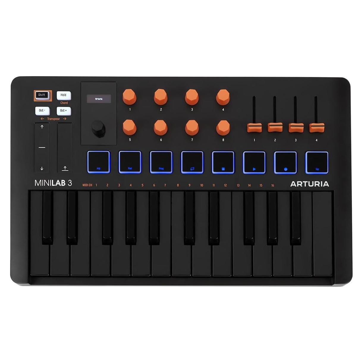 Controlador MIDI Arturia MiniLab 3 25 Teclas USB-C Naranja