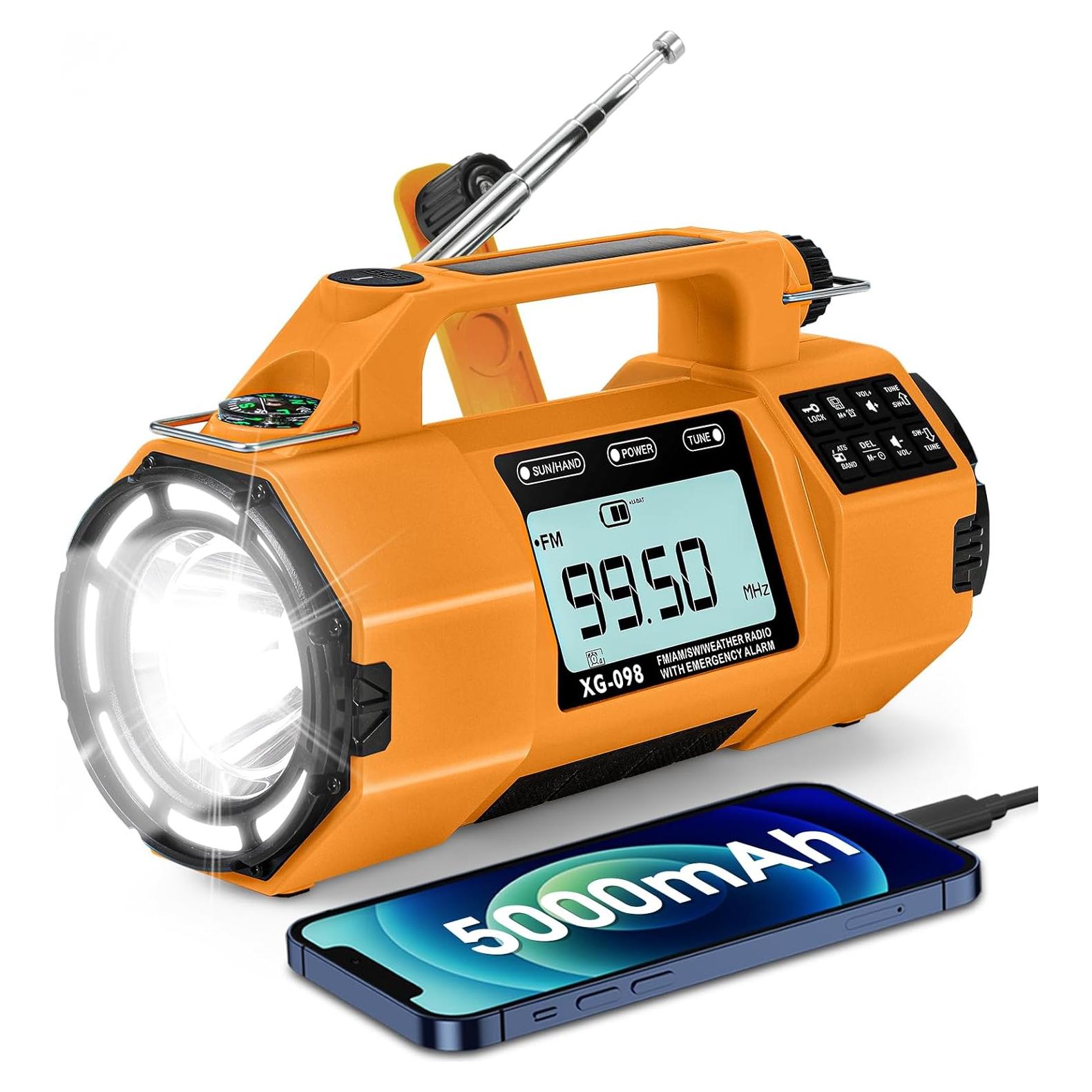 Radio Meteorológica de Emergencia Rckskaya RCKY-098G1 Solar USB-C