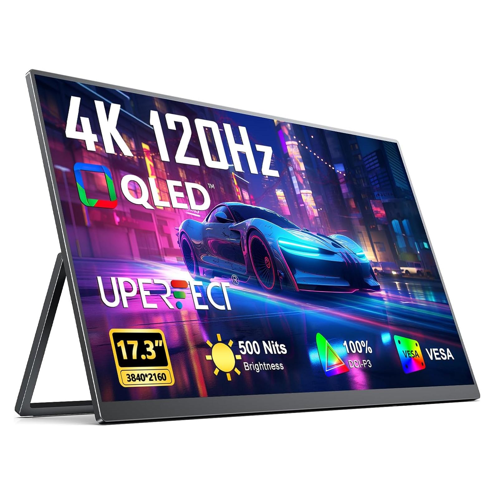 Monitor Portátil UPERFECT 4K 120Hz 17.3" | Gaming 0.1ms 500 Nits