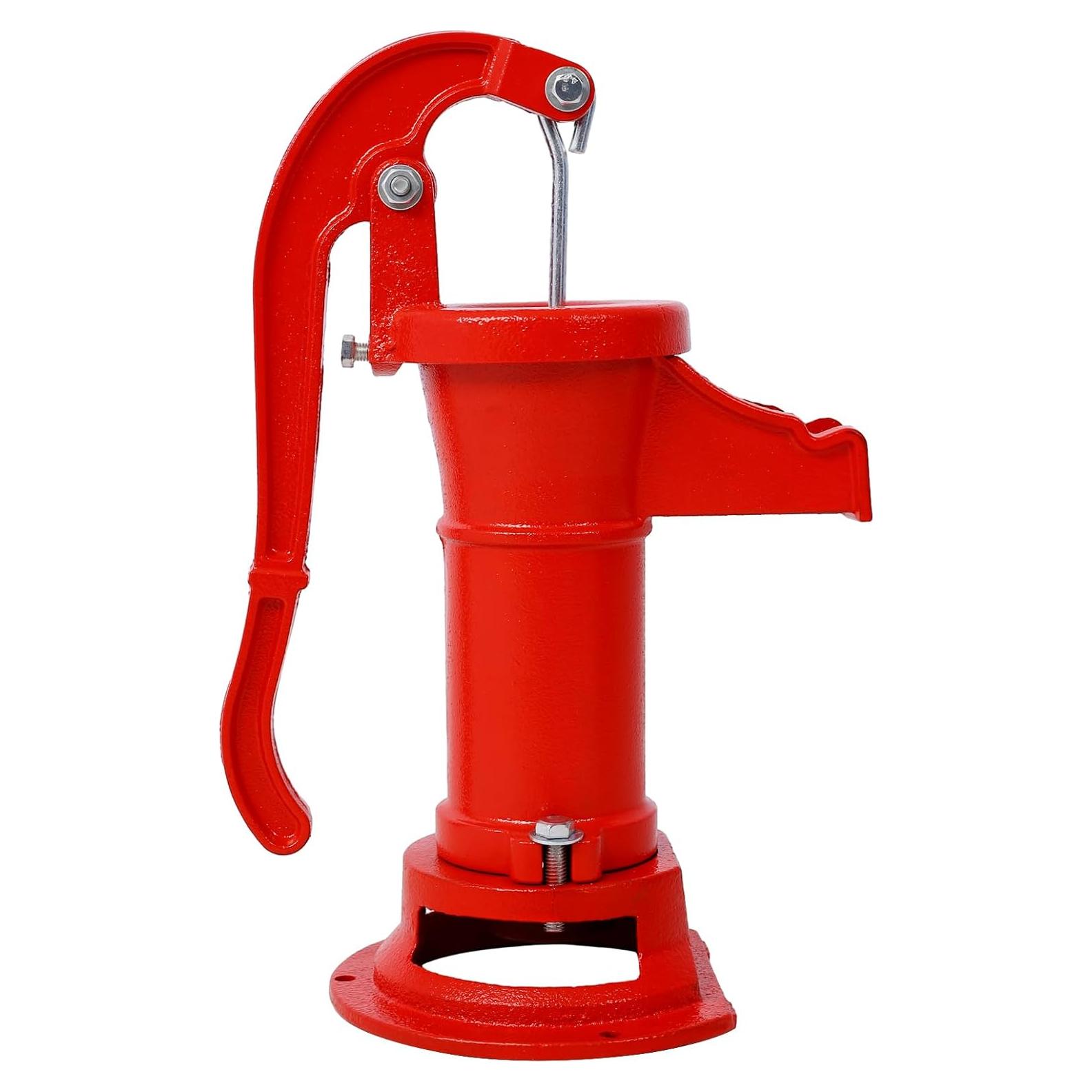 Bomba de Agua de Mano AVGVLIJ Hierro Fundido Rojo 7.62m