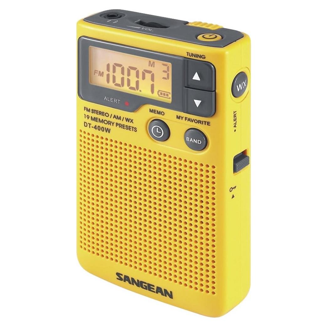 Radio de Alerta Meteorológica Sangean DT-400W AM/FM Amarillo