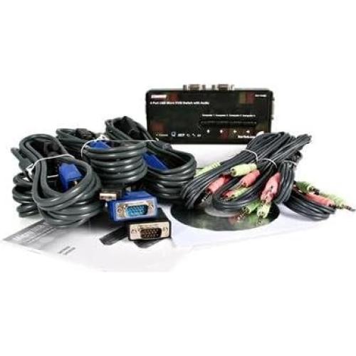 Conmutador KVM USB 4 Puertos StarTech SV411KUSB con Cables
