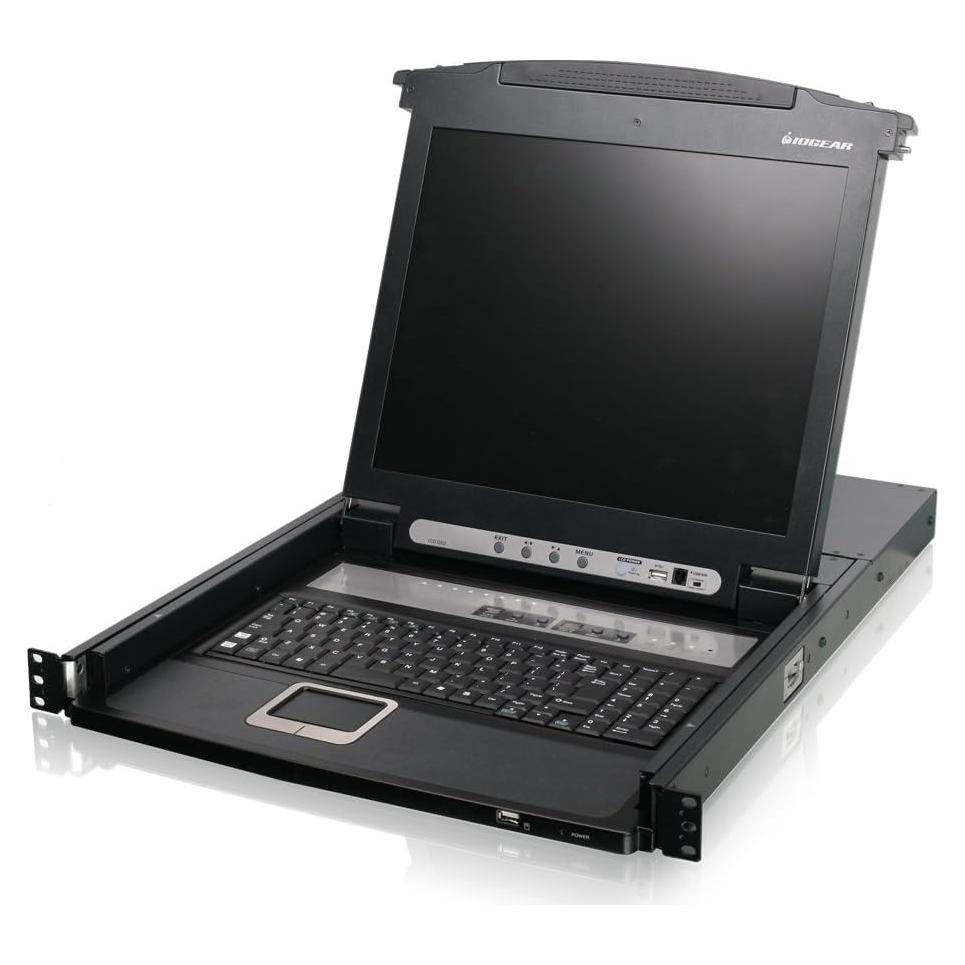 Consola KVM 8 Puertos IOGEAR GCL1808 17" LCD Negro