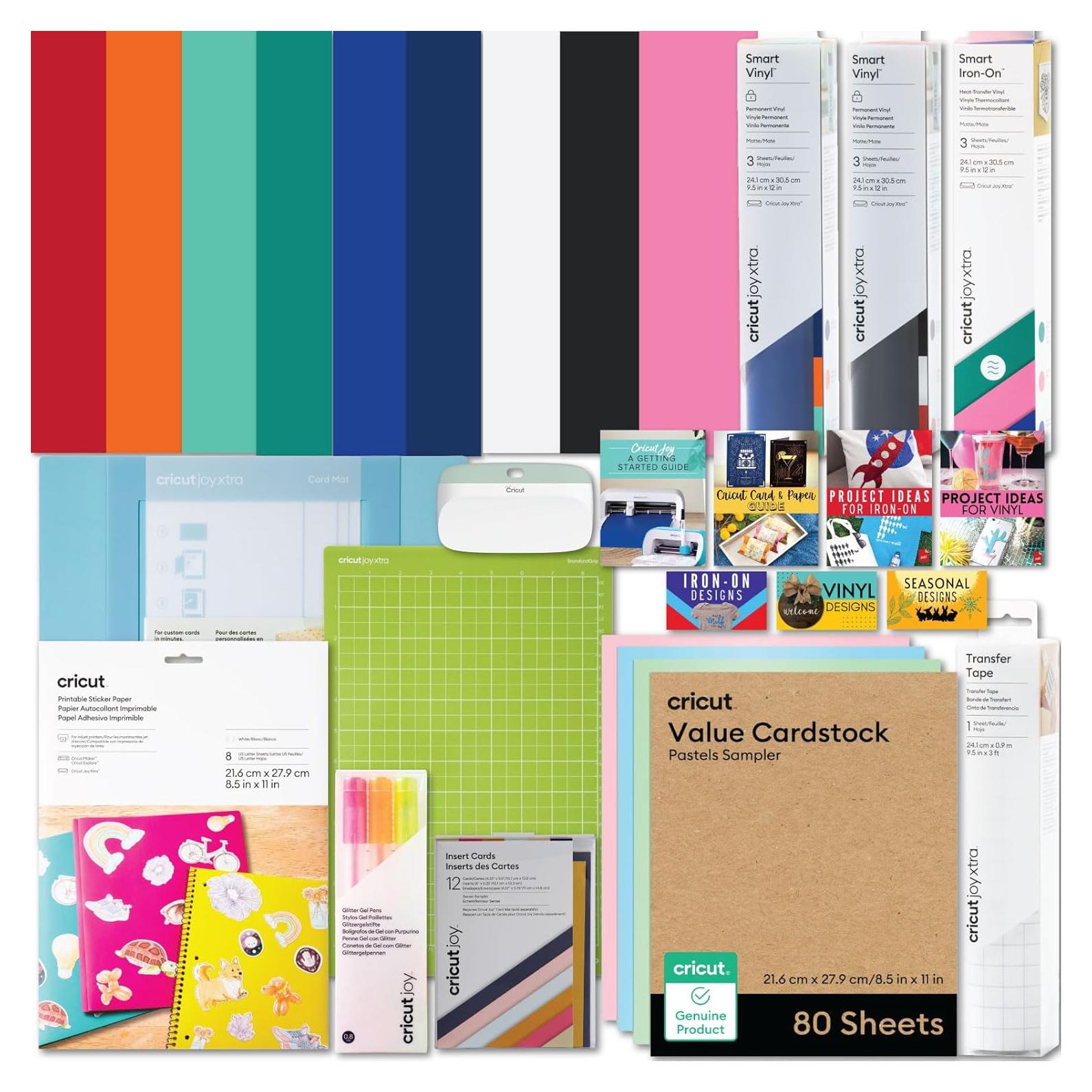 Kit de Materiales Cricut Joy Xtra - 115 Piezas para Principiantes