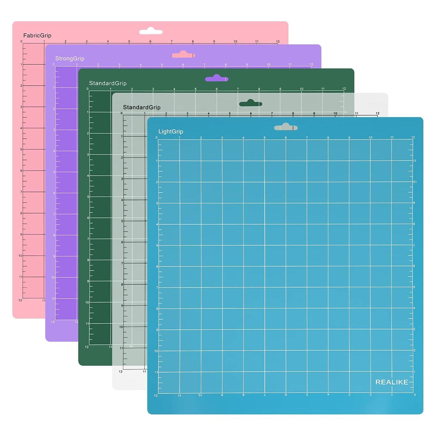 Tapetes de Corte REALIKE 12x12" para Cricut - Paquete de 5