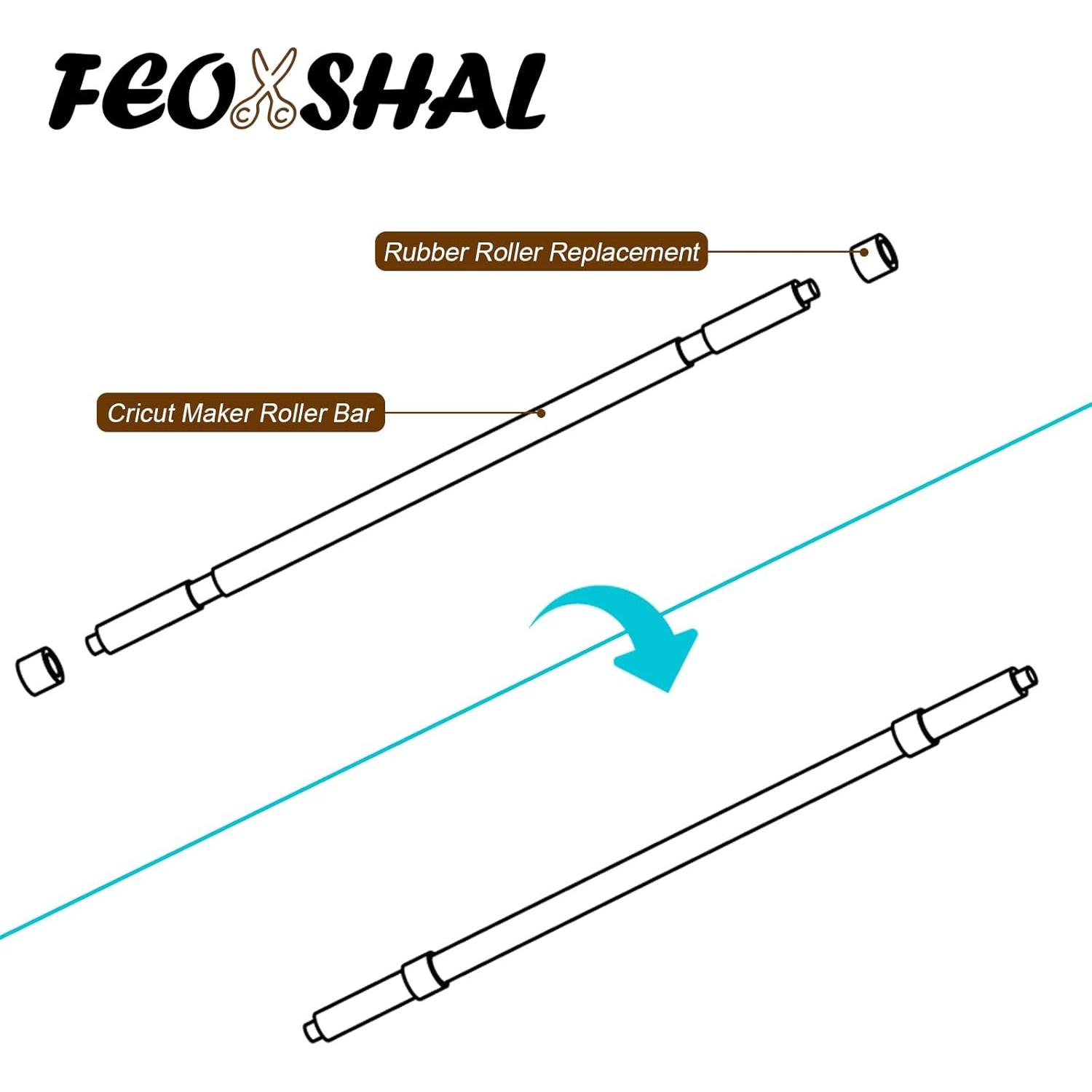 Kit de Reemplazo de Rodillos de Goma FEOXSHAL para Cricut Maker