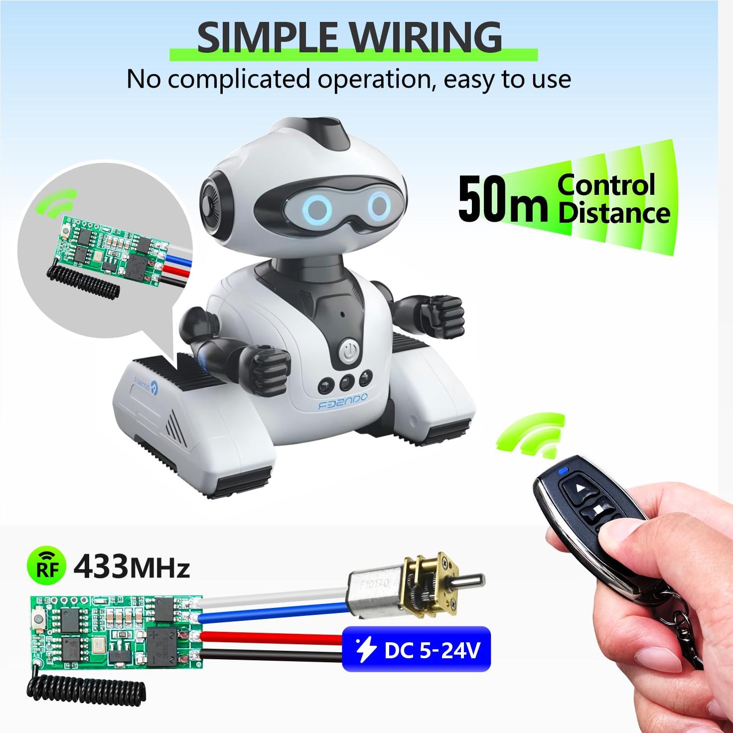 Interruptor Control Remoto Inalámbrico DC 12V DieseRC RX26M