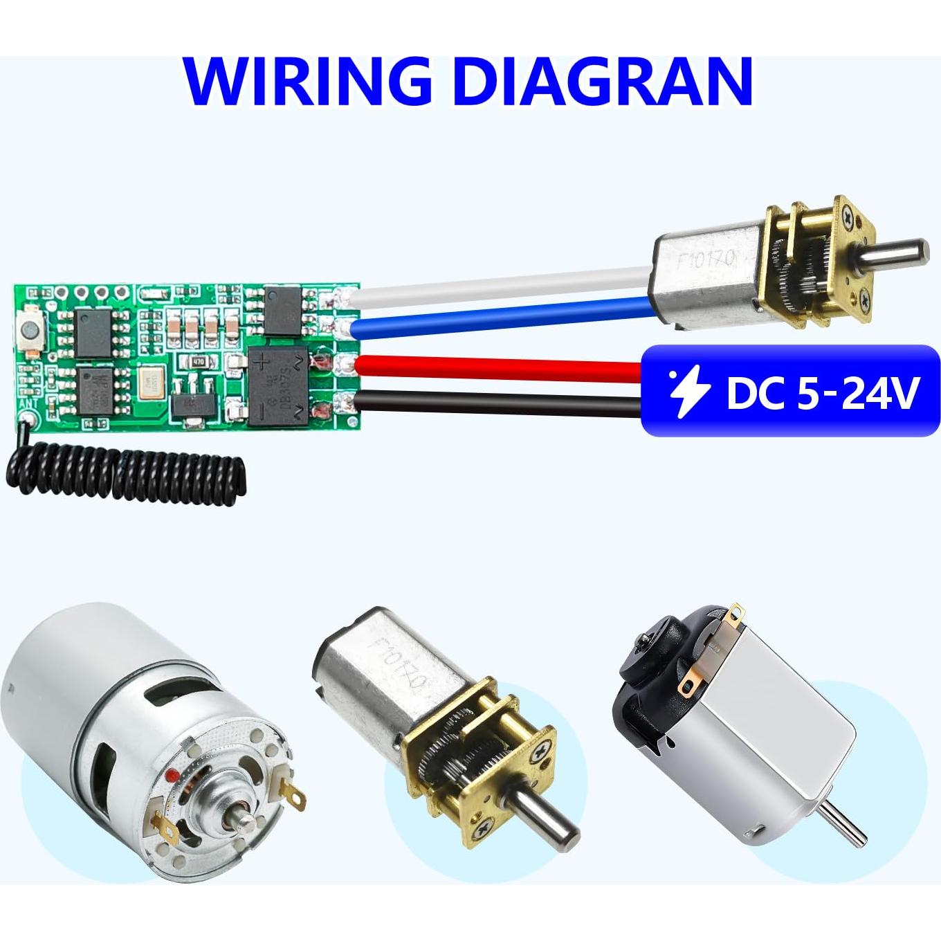 Interruptor Control Remoto Inalámbrico DC 12V DieseRC RX26M