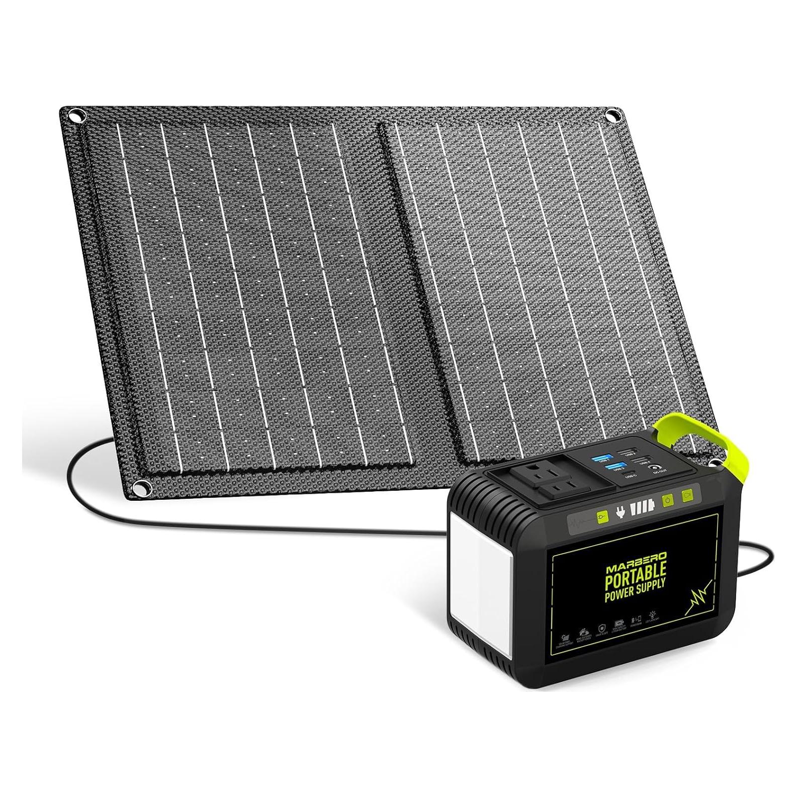 Generador Solar Portátil MARBERO M82 88.8Wh con Panel 21W