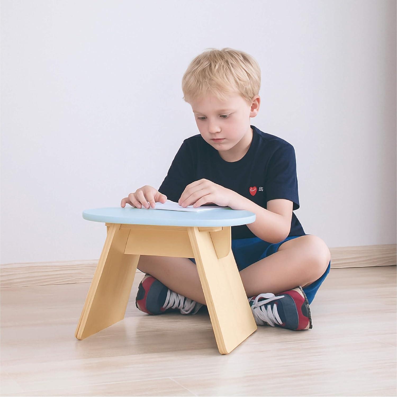 Escalera de Paso Seicasaya de Madera de Pino Azul Claro