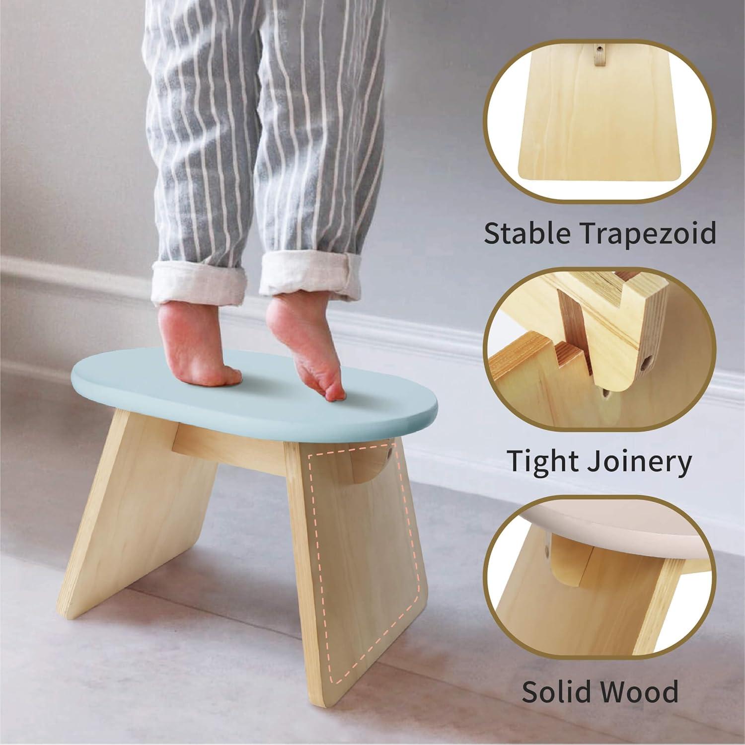 Escalera de Paso Seicasaya de Madera de Pino Azul Claro