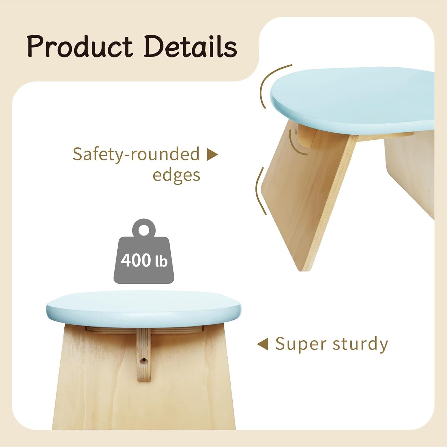 Escalera de Paso Seicasaya de Madera de Pino Azul Claro