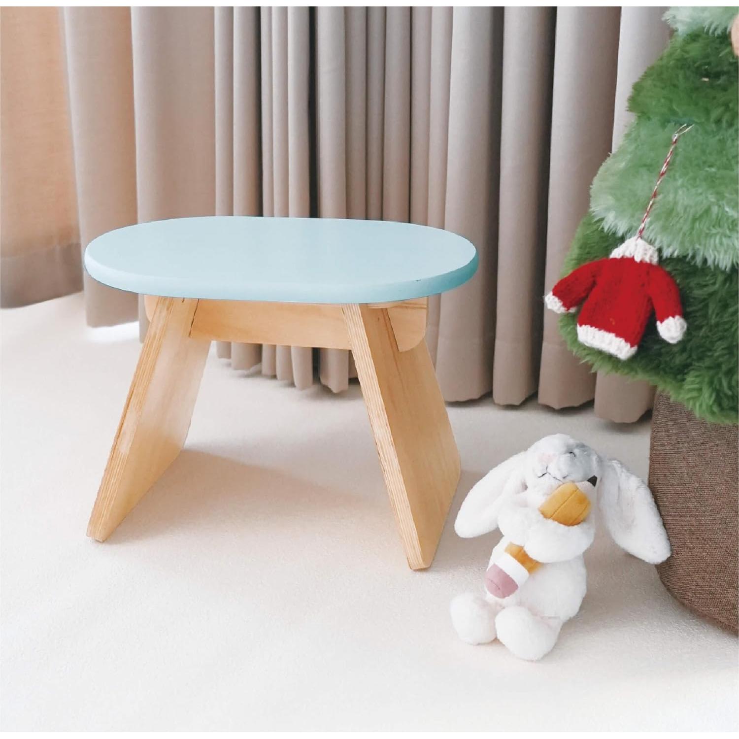 Escalera de Paso Seicasaya de Madera de Pino Azul Claro