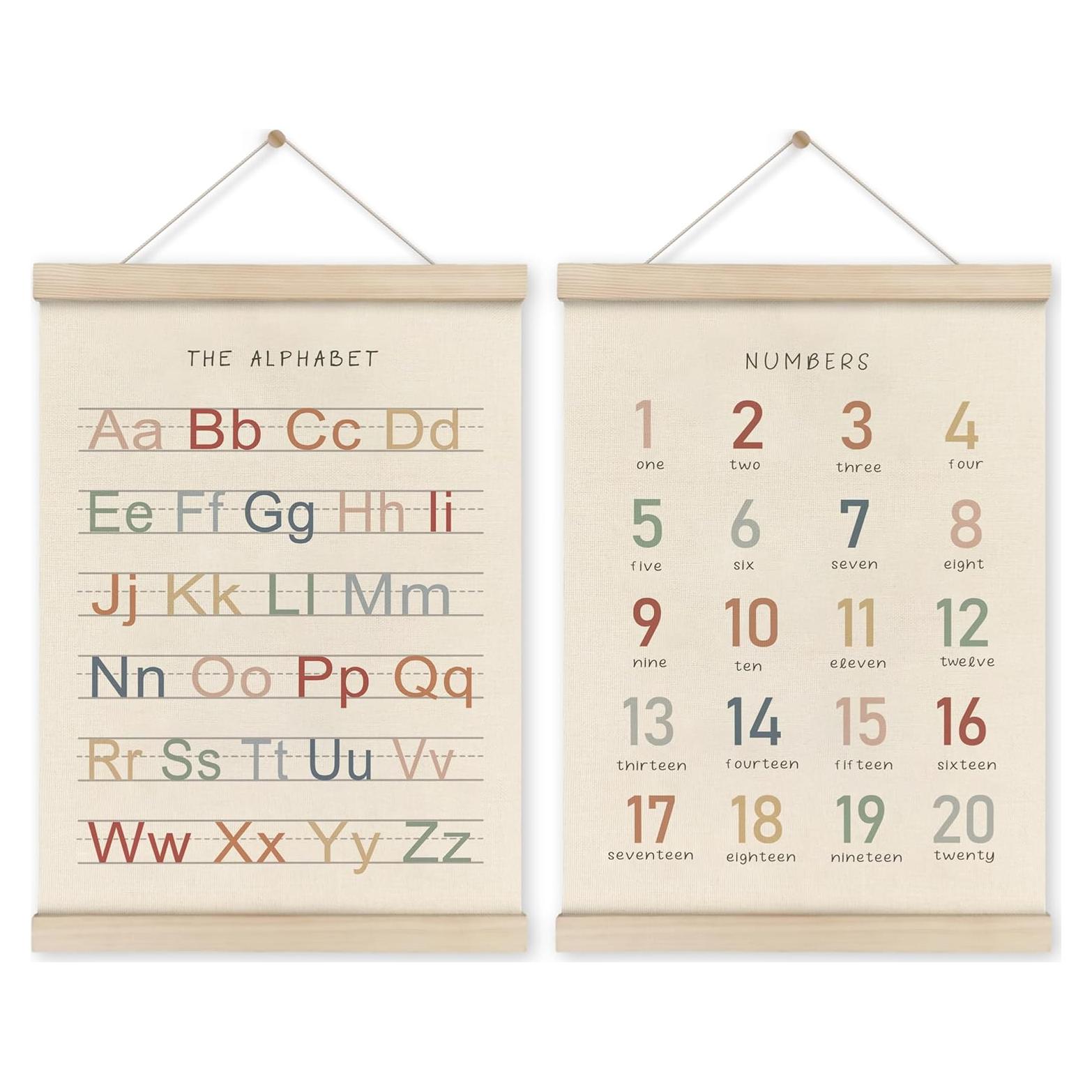 Juego de 2 Marcos para Póster Alfabeto HRQKO 30x40 cm