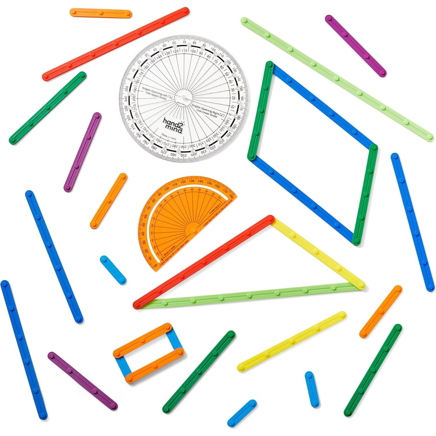 Set de Geometría AngLegs hand2mind - 48 Piezas + Transportadores