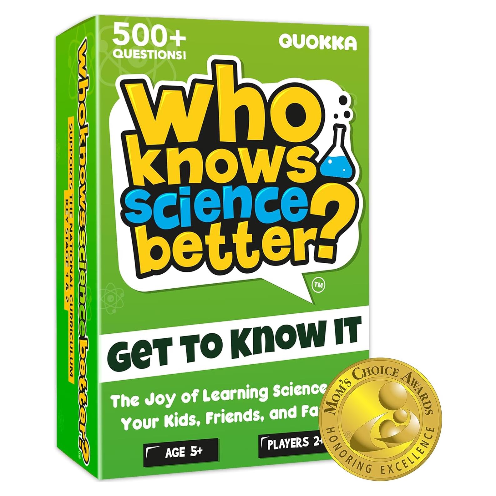 Juego de Trivia Familiar QUOKKA Ciencia - 500 Preguntas Divertidas