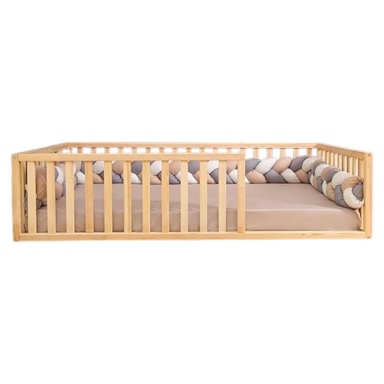 Cama Montessori de Suelo Pequeña 132x70 cm Madera Pino