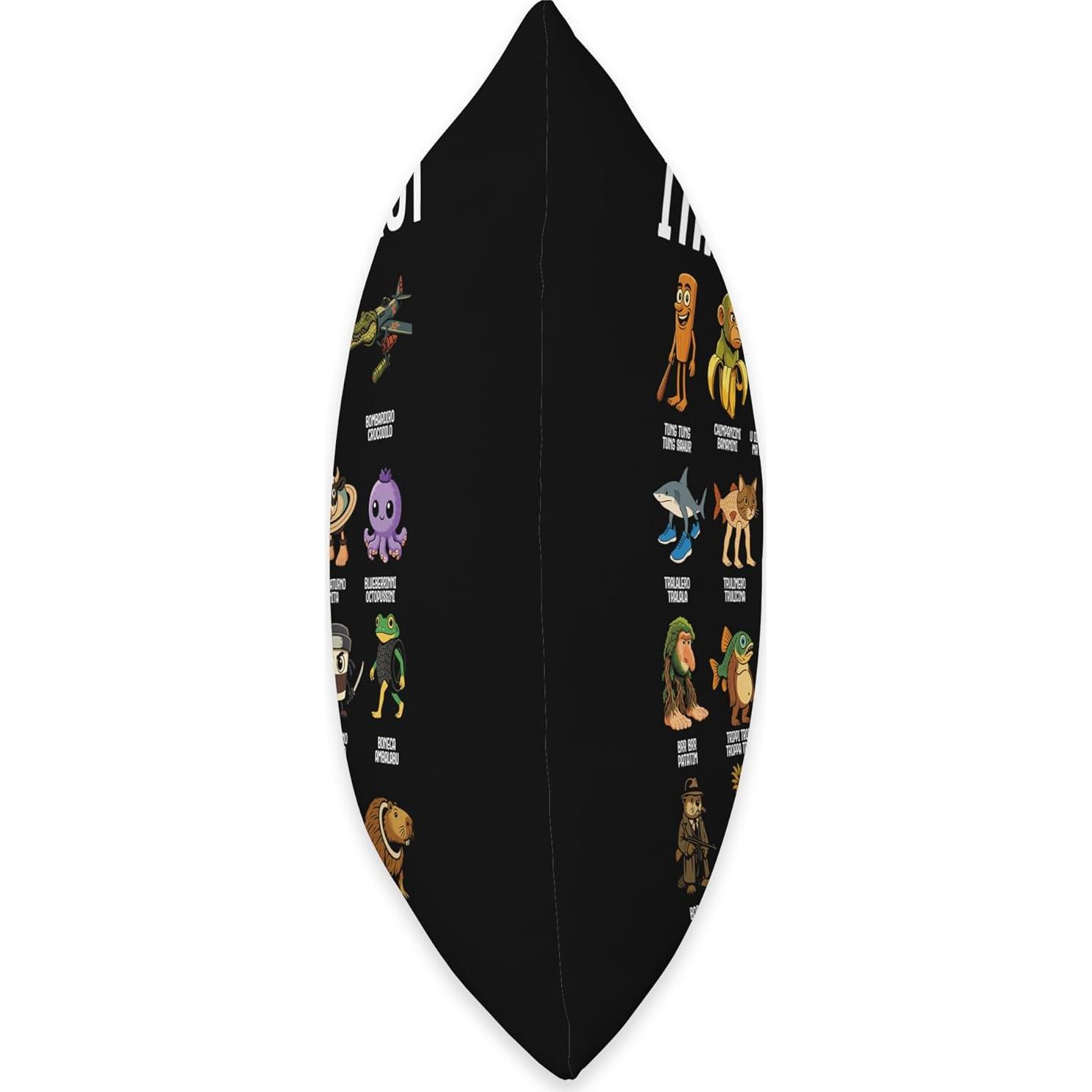 Cojín Infantil 16x16 cm Brainrot Italiano - 100% Poliéster