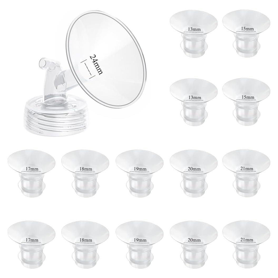 Insertos de Brida 14PC GOCROWEEN para Extractores de Leche 24mm